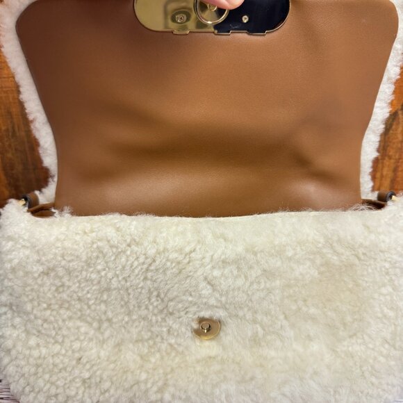 Michael Kors Parker Medium Shearling Shoulder Bag - Picture 3 of 5